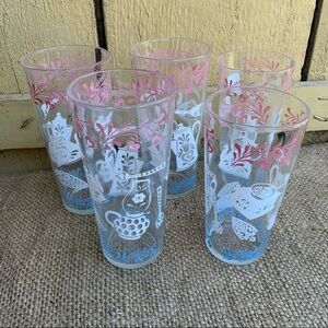 Vintage Anchor Hocking Kitchen Glasses Set of 5